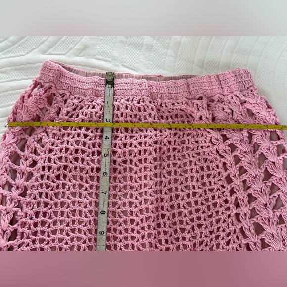Chasing Unicorns Pink Moon Crochet Midi Skirt, Size S - Picture 11 of 16